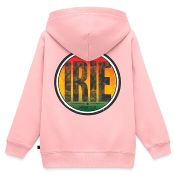 irie - movement of jah - Kinder Premium Organic Zip Hoodie - Rosa - Hinten - AI Model Kid Female (0cm)