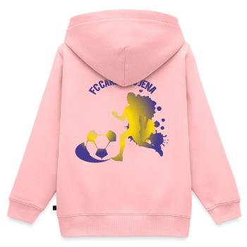 FC Carl Zeiss Jena - Sweat Premium à capuche zippé enfant bio - rose - Dos - AI Model Kid Female (0cm)