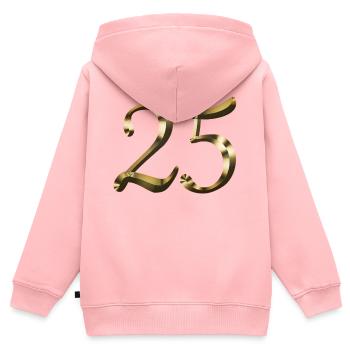25 Jahre Gold 25. Geburtstag Jubilar Jubiläum - Kinder Premium Organic Zip Hoodie - Rosa - Hinten - AI Model Kid Female (0cm)