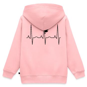 Grimpeur - Sweat Premium à capuche zippé enfant bio - rose - Dos - AI Model Kid Female (0cm)
