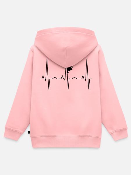 Klettern Bergsteiger - Kinder Premium Organic Zip Hoodie - Rosa