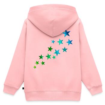 Shooting star - Kids Premium Organic Zip-up Hoodie - rose - Back - AI Model Kid Female (0cm)
