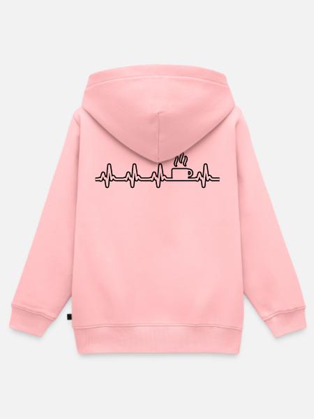 Kaffee Barista Kaffeeliebhaber - Kinder Premium Organic Zip Hoodie - Rosa