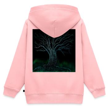 Arbre Binaer Benär - Sweat Premium à capuche zippé enfant bio - rose - Dos - AI Model Kid Female (0cm)