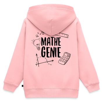 Mathe-Genie Mathematik Genie Rechenkünstler Mathe - Kinder Premium Organic Zip Hoodie - Rosa - Hinten - AI Model Kid Female (0cm)