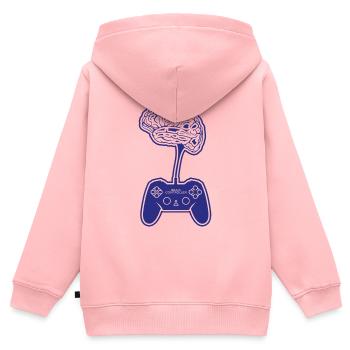 Gamer - Kinder Premium Organic Zip Hoodie - Rosa - Hinten - AI Model Kid Female (0cm)