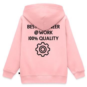 Techniker und Ingenieur - Kinder Premium Organic Zip Hoodie - Rosa - Hinten - AI Model Kid Female (0cm)