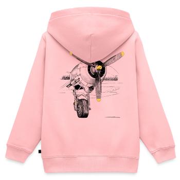 Motor - Kinder Premium Organic Zip Hoodie - Rosa - Hinten - AI Model Kid Female (0cm)
