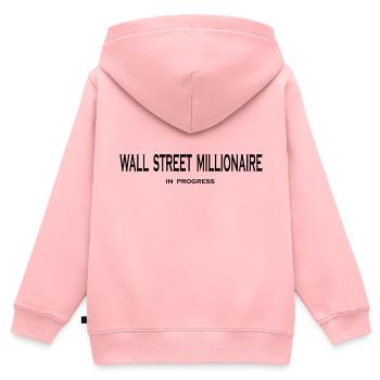 Bourse et actionnaire - Sweat Premium à capuche zippé enfant bio - rose - Dos - AI Model Kid Female (0cm)
