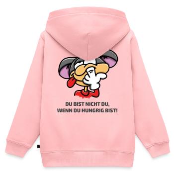 Popeln - Nase bohren - Kinder Premium Organic Zip Hoodie - Rosa - Hinten - AI Model Kid Female (0cm)