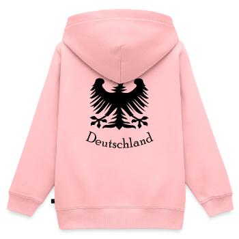 Bundesadler Deutschland - Kinder Premium Organic Zip Hoodie - Rosa - Hinten - AI Model Kid Female (0cm)