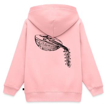 Laute - Kinder Premium Organic Zip Hoodie - Rosa - Hinten - AI Model Kid Female (0cm)