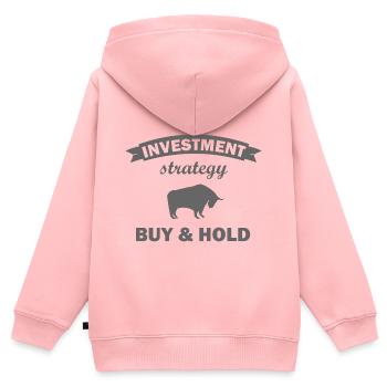 Börse und Investor - Kinder Premium Organic Zip Hoodie - Rosa - Hinten - AI Model Kid Female (0cm)