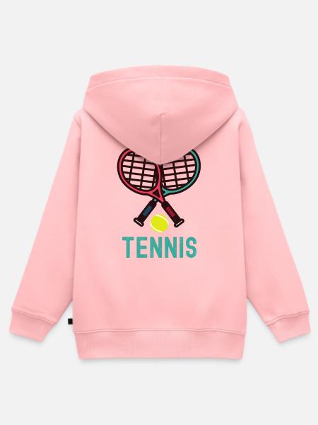 Tennis - Kinder Premium Organic Zip Hoodie - Rosa