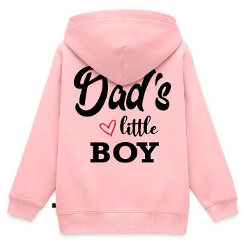 Bébé papa papa papa Petit Garçon Petit Garçon - Sweat Premium à capuche zippé enfant bio - rose - Dos - AI Model Kid Female (0cm)