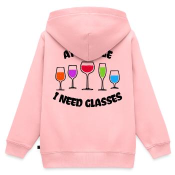 Lustig Witz Humorvoll Statement Cool - Kinder Premium Organic Zip Hoodie - Rosa - Hinten - AI Model Kid Female (0cm)
