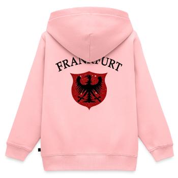Francfort - Sweat Premium à capuche zippé enfant bio - rose - Dos - AI Model Kid Female (0cm)
