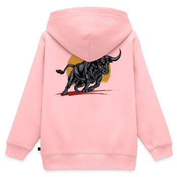 Wildnis Tier - Kinder Premium Organic Zip Hoodie - Rosa - Hinten - AI Model Kid Female (0cm)