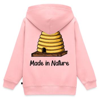 Lebensraum Statement Natur - Kinder Premium Organic Zip Hoodie - Rosa - Hinten - AI Model Kid Female (0cm)