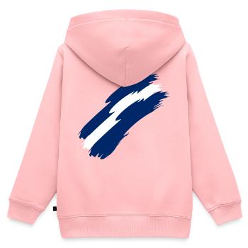Israel - Kinder Premium Organic Zip Hoodie - Rosa - Hinten - AI Model Kid Female (0cm)