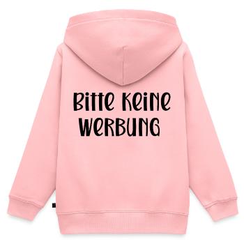 Bitte keine Werbung - Kinder Premium Organic Zip Hoodie - Rosa - Hinten - AI Model Kid Female (0cm)
