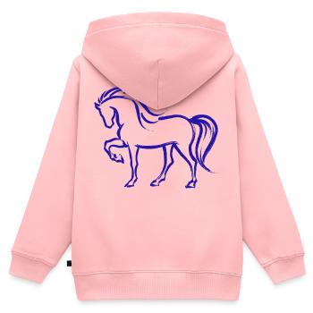 Cool Pferde Islandpferde Stute Pferdeliebe - Kinder Premium Organic Zip Hoodie - Rosa - Hinten - AI Model Kid Female (0cm)
