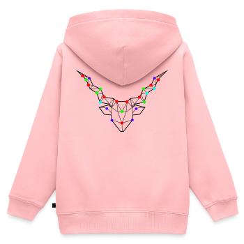 Sterne Steinbock Horoskop Esoterik Konstellation - Kinder Premium Organic Zip Hoodie - Rosa - Hinten - AI Model Kid Female (0cm)
