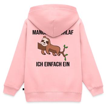 Schlafen Säugetier Dschungel Faultier Statement - Kinder Premium Organic Zip Hoodie - Rosa - Hinten - AI Model Kid Female (0cm)