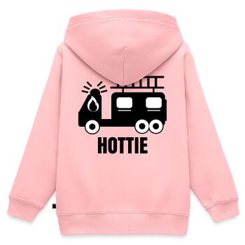 Fire engine fire protection fire brigade slogan - Kids Premium Organic Zip-up Hoodie - rose - Back - AI Model Kid Female (0cm)