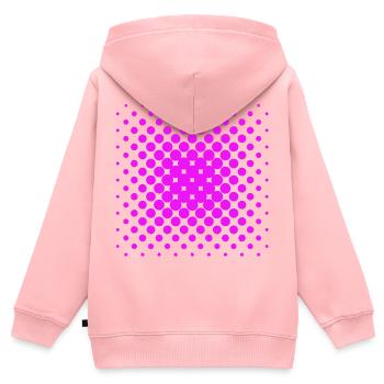 Pink Quadrat - Kinder Premium Organic Zip Hoodie - Rosa - Hinten - AI Model Kid Female (0cm)