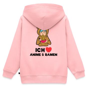 Anime Japan Popkultur Zeichentrick Herz Comic - Kinder Premium Organic Zip Hoodie - Rosa - Hinten - AI Model Kid Female (0cm)