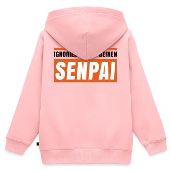 Manga Popkultur Statement Anime Asiatisch Kanji - Kinder Premium Organic Zip Hoodie - Rosa - Hinten - AI Model Kid Female (0cm)