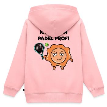 Schmetterball Spieler Padel Schläger Statement - Kinder Premium Organic Zip Hoodie - Rosa - Hinten - AI Model Kid Female (0cm)