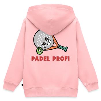 Padelspiel Racket Ball Statement Freizeit Padel - Kinder Premium Organic Zip Hoodie - Rosa - Hinten - AI Model Kid Female (0cm)