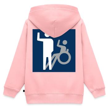 Nicht alle Behinderungen sind sichtbar * - Kinder Premium Organic Zip Hoodie - Rosa - Hinten - AI Model Kid Female (0cm)