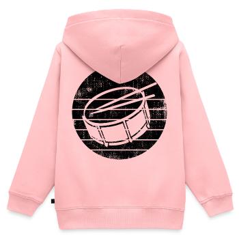 Kleine Trommel - Kinder Premium Organic Zip Hoodie - Rosa - Hinten - AI Model Kid Female (0cm)