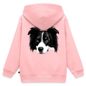 Border Collie Irish Herding Dog - Kids Premium Organic Zip-up Hoodie - rose - Back - AI Model Kid Female (0cm)
