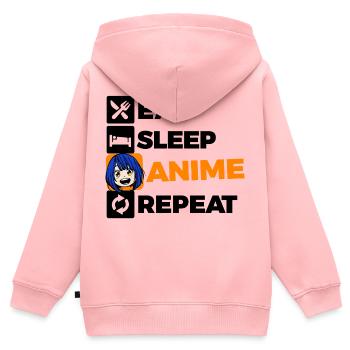 Anime Japanisch Statement Zeichentrick Manga Comic - Kinder Premium Organic Zip Hoodie - Rosa - Hinten - AI Model Kid Female (0cm)