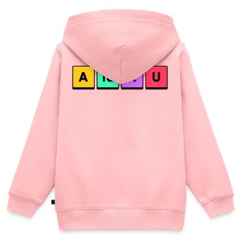 Manga Spruch Japanisch Anime Animation Fernost - Kinder Premium Organic Zip Hoodie - Rosa - Hinten - AI Model Kid Female (0cm)