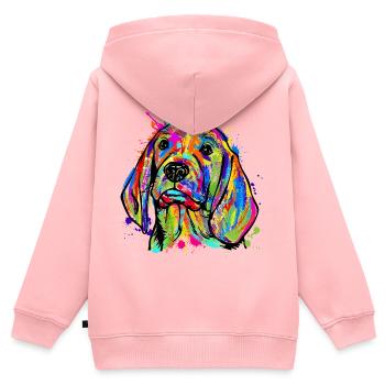 Favorite Animal Pets Dog Cuddly Pet Pet - Kids Premium Organic Zip-up Hoodie - rose - Back - AI Model Kid Female (0cm)