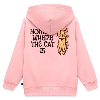 Katze Kuscheltier Haustiere Statement Heimtier - Kinder Premium Organic Zip Hoodie - Rosa - Hinten - AI Model Kid Female (0cm)