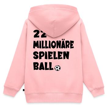 MULTI MILLIONÄRE SPIELEN BALL - Kinder Premium Organic Zip Hoodie - Rosa - Hinten - AI Model Kid Female (0cm)