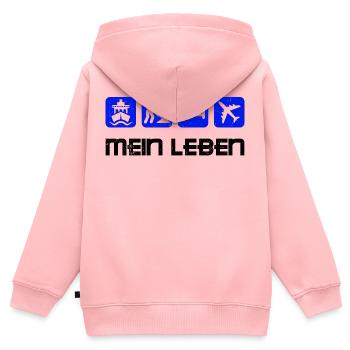 Job Statement Arbeiter Angestellter Arbeit - Kinder Premium Organic Zip Hoodie - Rosa - Hinten - AI Model Kid Female (0cm)