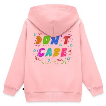 Gleichgültig Ist Mir Egal Statement - Kinder Premium Organic Zip Hoodie - Rosa - Hinten - AI Model Kid Female (0cm)