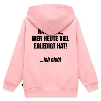 Ist Mir Egal Witzig Statement Haltung - Kinder Premium Organic Zip Hoodie - Rosa - Hinten - AI Model Kid Female (0cm)
