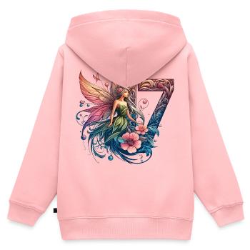 17 Jahre Fee Elfe süß Geburtstag Geschenk - Kinder Premium Organic Zip Hoodie - Rosa - Hinten - AI Model Kid Female (0cm)