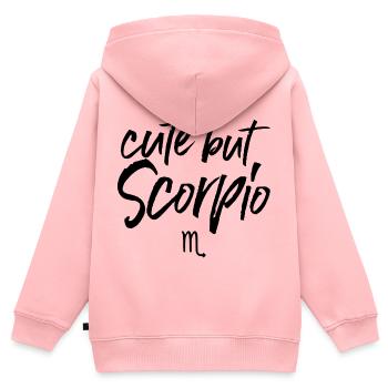 Astro mignon mais Scorpion - Sweat Premium à capuche zippé enfant bio - rose - Dos - AI Model Kid Female (0cm)