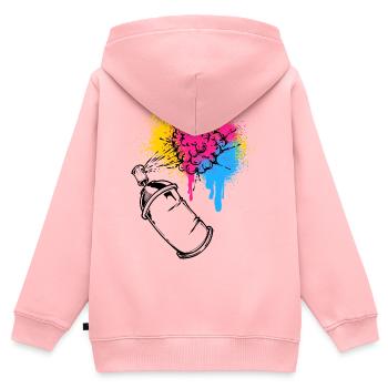 Graffiti Sprayer Spraydose Zeichnen Illustration - Kinder Premium Organic Zip Hoodie - Rosa - Hinten - AI Model Kid Female (0cm)