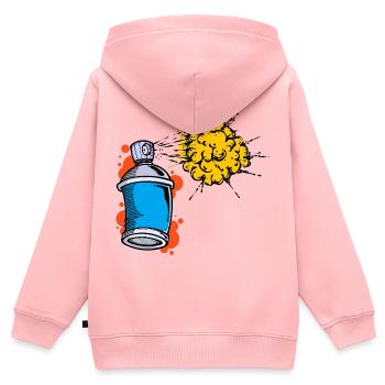 Zeichnen Illustration Graffiti Spraydose Sprayer - Kinder Premium Organic Zip Hoodie - Rosa - Hinten - AI Model Kid Female (0cm)