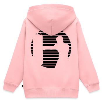 Boxeur - Sweat Premium à capuche zippé enfant bio - rose - Dos - AI Model Kid Female (0cm)